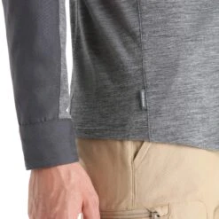Icebreaker M HIKE LS TOP Herren - Outdoor Hemd -Outdoorbekleidung 5638009239 g m hike ls top icebreaker 24
