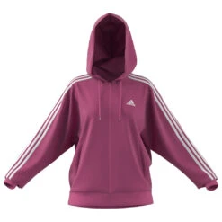 ADIDAS Women's 3-Stripes FT Full Zip O Hoodie - Hoodie