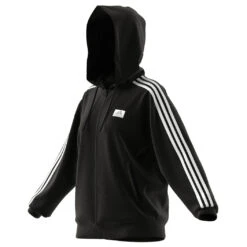 ADIDAS Women's 3-Stripes FT Full Zip O Hoodie - Hoodie -Outdoorbekleidung adidas womens 3 stripes ft full zip o hoodie hoodie detail 5
