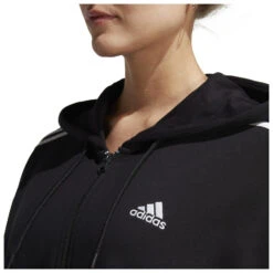 ADIDAS Women's 3-Stripes FT Full Zip O Hoodie - Hoodie -Outdoorbekleidung adidas womens 3 stripes ft full zip o hoodie hoodie detail 6