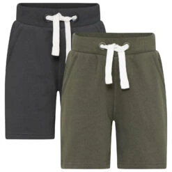 Minymo Boy's Basic 53 Sweat Short (2-Pack) - Shorts