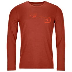 Ortovox 185 Merino Logo Spray L/S - Merinoshirt -Outdoorbekleidung ortovox 185 merino logo spray l s merinoshirt 1