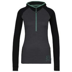 Stoic Women's Merino260 StadjanSt. 3/4 Zip W. Hood - Merinohoodie